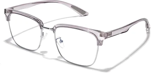 Vista 8 de ZanyLen Blue Light Glasses Men Rectangle Large Browline Computer Gaming Glasses