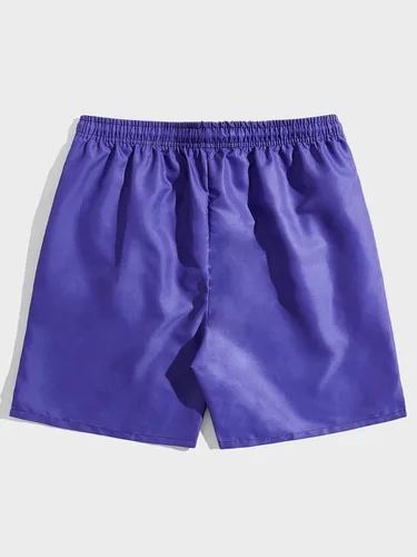 Vista 2 de GORGLITTER Pantalones cortos de gimnasia con estampado de esqueleto para hombre, con cordón en la cintura, pantalones cortos