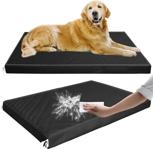 Vista 12 de Cama impermeable de cuero de vinilo para perros pequeños, almohadilla lavable para perros, fácil de limpiar, resistente al pelo de mascotas