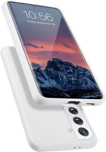 Vista 10 de Funda diseñada para Galaxy S21+ Plus, silicona líquida de goma de gel a prueba de golpes, forro de tela de microfibra suave, compatible con Galaxy