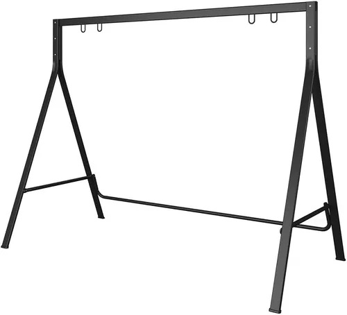 Vista 2 de Soporte de columpio de metal para porche al aire libre, marco de columpio resistente para columpios de 4 o 5 pies, perfecto para patio, patio