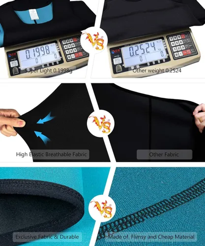 Vista 4 de NonEcho Entrenador de Cintura de Neopreno para Hombre Chaleco de Sauna Gimnasio Camiseta sin Mangas de Sudor Caliente Camiseta de Entrenamiento Faja