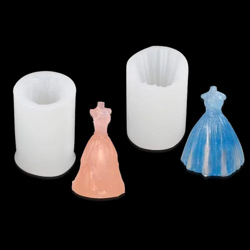 Vista 9 de iSuperb Moldes de silicona de 2 estilos para resina 3D Dream Castle, moldes de resina de cristal epoxi para candelabros de jabón, arcilla 2 Castillo
