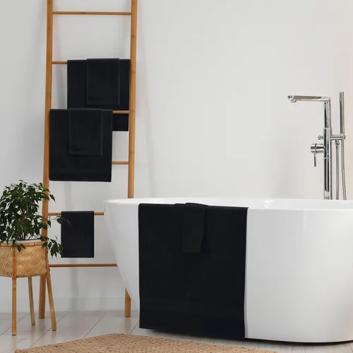 Vista 4 de Belizzi Home Set de 8 Toallas 100% Algodón Ring Spun, 2 Toallas de Baño 27x54, 2 Toallas de Mano 16x28 y 4 Toallitas 13x13 - Ultra Suave Altamente