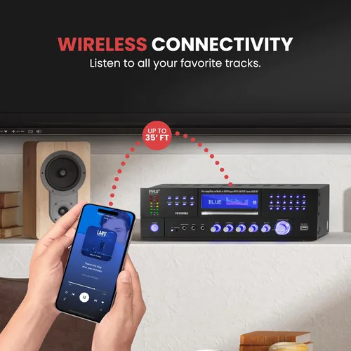 Vista 5 de Amplificador de potencia Bluetooth inalámbrico de 4 canales