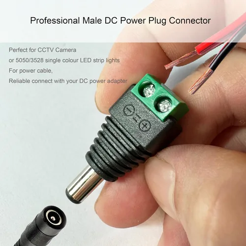 Vista 8 de DAYKIT 10 pares de adaptadores de enchufe de alimentación de 12 V macho+hembra 2.1 x 5.5 mm para cámara CCTV