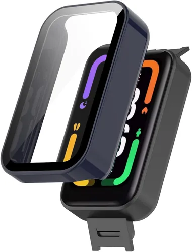 Vista 6 de Senter - Funda protectora de pantalla de vidrio templado integrado compatible con Redmi Smart Band Pro, carcasa rígida de policarbonato ultrafina 6