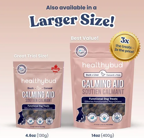 Vista 8 de healthybud Ayuda calmante, golosinas naturales para perros y adornos para aliviar el estrés, ansiedad por separación de perros, reducción