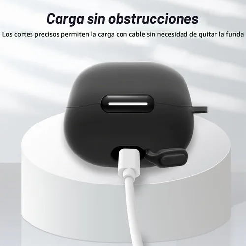 Vista 4 de Funda para Anker Soundcore Liberty 4 NC, silicona suave Negro