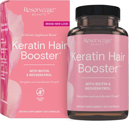 Vista 9 de Tratamiento de queratina de Reserveage Nutrition con biotina y resveratrol para cabello, AA1140, 1, 1