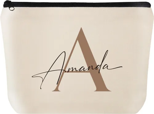 Vista 12 de Bolsa de maquillaje personalizada para regalos de damas de honor, regalos de boda para dama de honor, matrona de honor, regalo personalizado