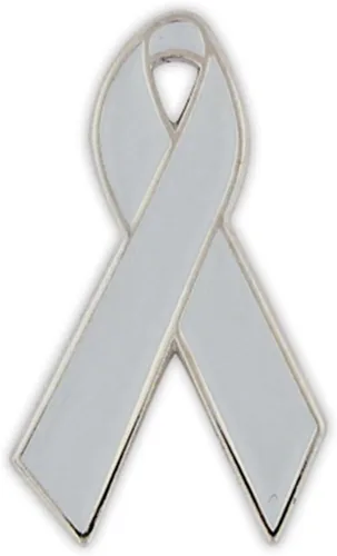Vista 17 de PinMart Awareness - Pin de solapa esmaltado – Pin de cinta chapado en níquel y oro – Cinta de prevención y conciencia – Broche de joyería con parte