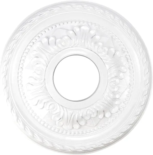 Vista 4 de Crapyt Medallones de techo decorativos de techo, 2 medallones de techo blancos para sala de estar, comedor, centro comercial, dormitorio, 11.93