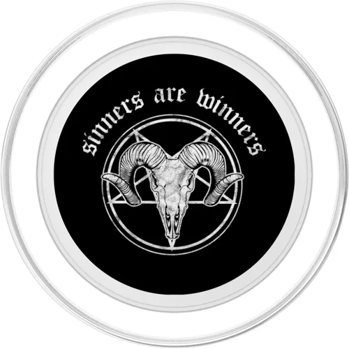 Vista 2 de Occult Baphomet Tarot Card Satanic Devil Sinners are Winners PopSockets PopGrip: agarre intercambiable para teléfonos y tabletas PopSockets MagSafe