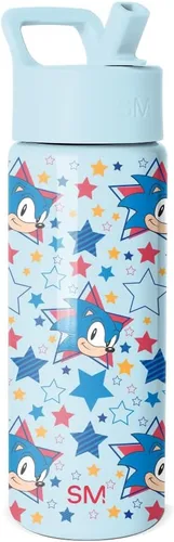 Vista 64 de Simple Modern DC Comics Batman - Botella de agua para niños con tapa con pajilla, vaso aislado de acero inoxidable de 14 onzas para niños, vaso a
