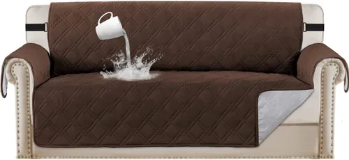 Vista 17 de Turquoize Fundas de sofá 100 % impermeables para perros, mascotas, protector de sofá impermeable antideslizante para 1 cojín, protector de muebles