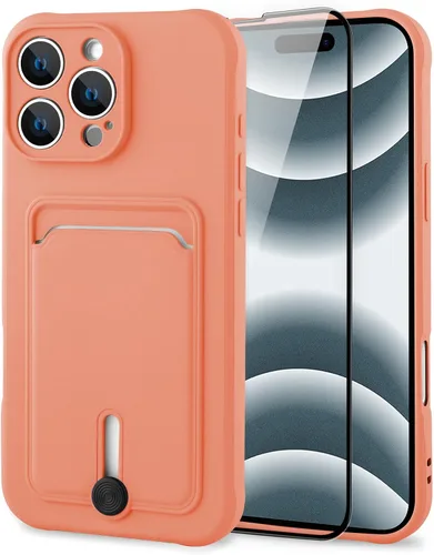Vista 22 de MZELQ Cartera de TPU Compatible con Funda iPhone 12, Portarjetas Protección de Cámara Cubierta + Protector de Pantalla, Ranura Empujable para Niñas