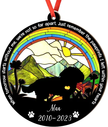 Vista 9 de Adorno personalizado para atrapasoles de sabueso afgano, adorno de Navidad de sabueso afgano, regalo para perro amante, sabueso afgano conmemorativo