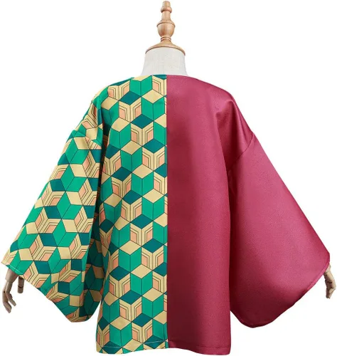 Vista 2 de Kimetsu Tanjirou Nezuko Giyuu Capa Capa Cosplay Kimono Cardigan Top Chaqueta