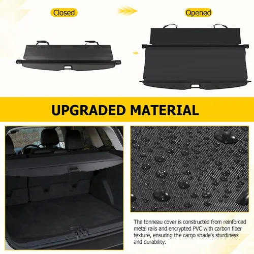 Vista 5 de AUXMART Cubierta de Carga para Toyota 4runner 2010-2024 Cubierta Trasera de Carga Cubierta de Maletero Retráctil Pantalla Protectora para Toyota