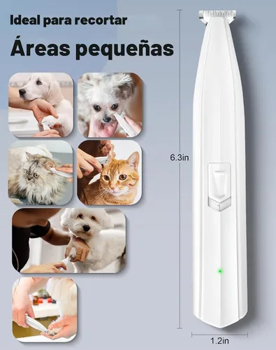 Vista 7 de Cortadora de patas de perro para aseo, cortadora de perros recargable inalámbrica con hoja ensanchada, afeitadora eléctrica de precisión de bajo