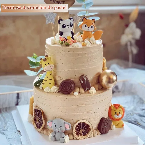 Vista 3 de Moldes de fondant de animales, moldes de chocolate de conejo de león, moldes de silicona de dinosaurio de jirafa, elefante, dinosaurio, moldes