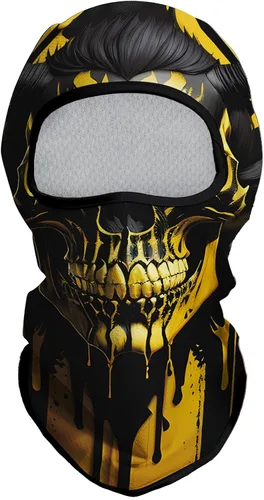 Vista 18 de Obacle Máscara Facial Pasamontañas para Hombres y Mujeres Ligera para Esquí, Caza, Ciclismo, Pesca Bear Cara Abierta Marrón