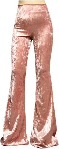 Vista 41 de ShopMyTrend - Pantalones de yoga largos con piernas anchas y acampanadas estilo palazzo, con cintura alta, para mujer