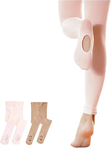 Vista 19 de Stelle Medias de ballet convertibles y de transición para niñas pequeñas Rosa ballet
