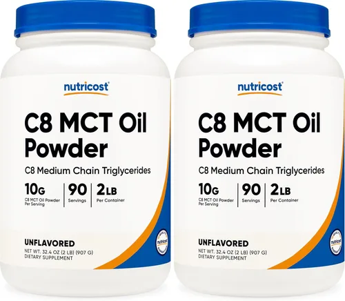 Vista 7 de Nutricost Aceite de C8 MCT en polvo 2LBS (0.95kg) - 95% Aceite de C8 MCT en polvo