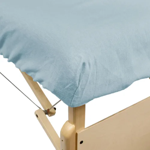 Vista 2 de Sábana bajera ajustable para camilla de masajes, cómoda, algodón, Azul, 1