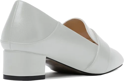 Vista 4 de MODENCOCO Zapatos de tacón bajo con hebilla de punta cuadrada para mujer de 1.5 pulgadas