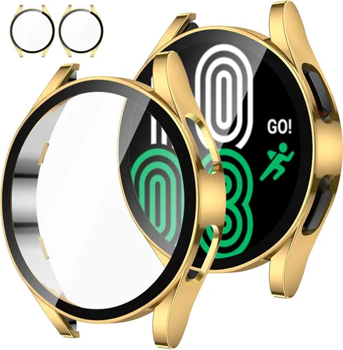 Vista 10 de Tensea Paquete de 2 fundas protectoras de pantalla para Samsung Galaxy Watch FE 2024/5 2022/4 2021 de 1.575 pulgadas, accesorios para la cara, funda