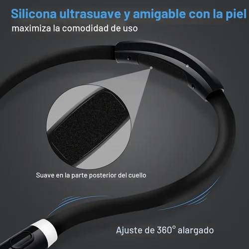 Vista 5 de Vekkia Luz LED recargable para libros de cuello para leer en la cama Negro1
