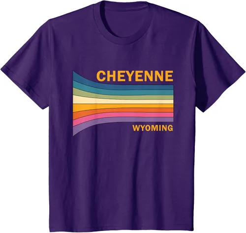 Vista 20 de Retro Vintage 70s Cheyenne Wyoming camiseta