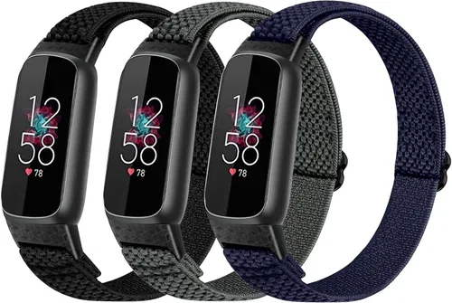 Vista 8 de TumpCez Bandas elásticas de nailon compatibles con correas Fitbit Luxe para mujeres y hombres, elásticas, ajustables, transpirables, cómodas