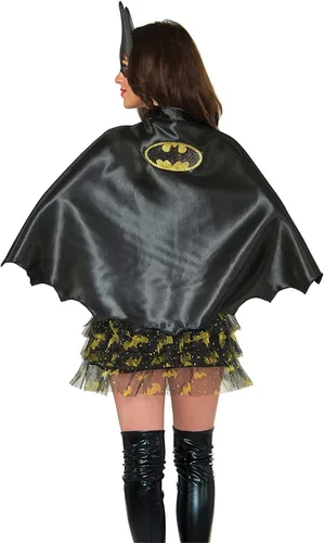 Vista 3 de Rubie's Costume Co - Capa de Batgirl de superhéroes de DC para mujer, Negro