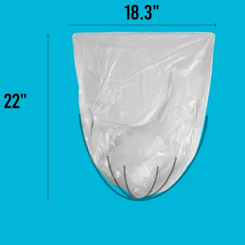 Vista 3 de BEIDOU-PAC Bolsas de basura de 2 a 4 galones, 400 unidades a granel, bolsas de reciclaje de plástico transparente, pequeñas bolsas de basura