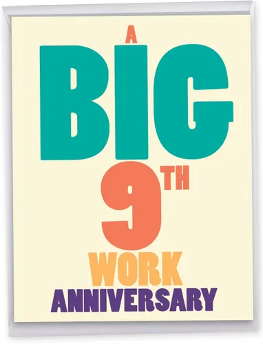 Vista 11 de NobleWorks Divertida tarjeta de notas de aniversario de trabajo de 6º hito de nosotros de 8.5 x 11 pulgadas con sobre para hombres, mujeres
