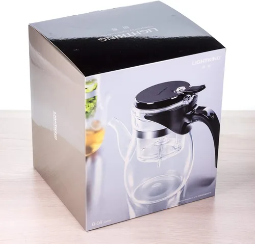 Vista 5 de LightKing B-06 - Tetera de vidrio con infusor extraíble, hojas sueltas, 20.3 fl oz (20 oz), apta para estufas