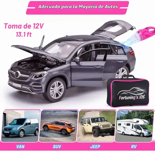 Vista 7 de Kit de Detallado de Auto de 38 Piezas, Limpiador de Interiores con Aspiradora Portátil de Alta Potencia, Kit de Lavado de Auto con Juego de Cepillos