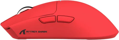 Vista 9 de ATTACK SHARK X11 Ultra-Ligero ratón para videojuegos de triple modo con sensor óptico PAW3311 de 22K DPI, 5 botones programables con soporte de Rojo