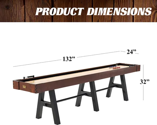 Vista 2 de Barrington Shuffleboard Múltiples estilos, colección clásica de juegos de arcade, diseños duraderos y elegantes con juegos de disco, perfecto