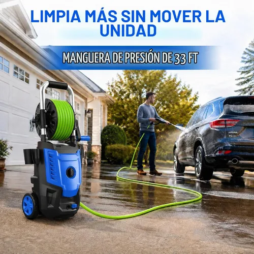 Vista 6 de Lavadora a presión eléctrica 4800 PSI 4.0GPM Lavadora de alta potencia Azul