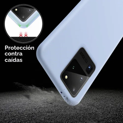 Vista 4 de Funda diseñada para Galaxy S20 Ultra/Galaxy S20 Ultra 5G, silicona Azul púrpura
