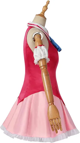 Vista 2 de Disfraz de anime Oshi No Ko Hoshino Ai Cosplay falda con tirantes Lolita para mujer, traje para Halloween, juego de rol, fiesta