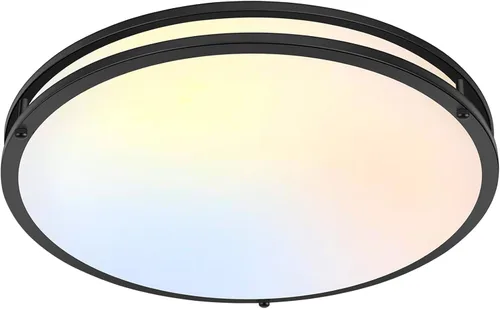 Vista 19 de Lámpara de techo LED de montaje empotrado de 10 pulgadas, 30W, 4000 lm, ajustable, 2700K/3000K/4000K/5000K/6500K, cambio de color, lámpara de techo
