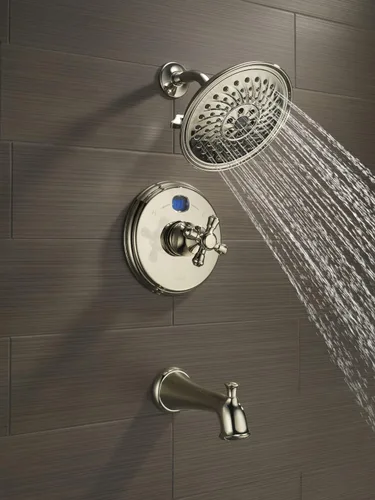 Vista 7 de Delta Faucet RP52153 Carlisle, Desviador Pull-Up con boquilla de bañera, cromo, 0.5, 0.5