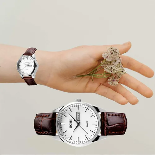 Vista 6 de SKMEI Pair Watches for Couples Men and Women His and Hers Watch Set Husband Wife Valentines Matching Wrist Watch Wedding Gifts Waterproof Business