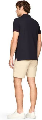 Vista 4 de Tommy Hilfiger Polo casual de manga corta para hombre en ajuste regular con diseños elásticos y puños